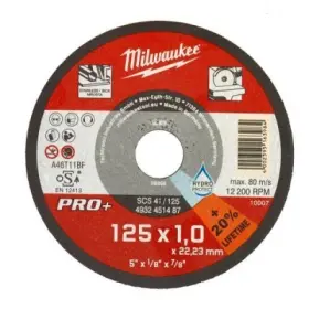 Milwaukee - Rezný kotúč PRO+ 125 x 1 x 22mm