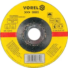 Vorel - Kotúč brúsny na kov 125x22x6.8mm