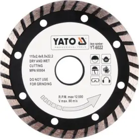 Yato - Kotúč rezný diamantový 115 x 22.2 x 2.4mm