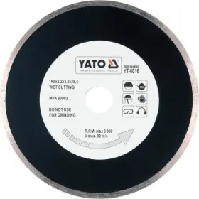 Yato - Kotúč diamantový hladký 180 x 25.4 x 2.2mm