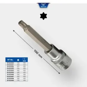 Brilliant - Nadstavec vnútorný TORX L100, 1/2", T45