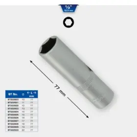 Brilliant - Šesťhranný objímkový kľúč dlhé prevedenie 19mm