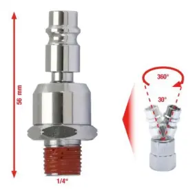 Ks Tools - Nástrčná vsuvka pre kovový guľový kĺb 1/4" 56mm