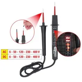 Ks Tools - Skúšačka polarity a napätia s ochrannou izoláciou 6-400V