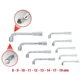 Ks Tools - Sada klúčov nástrčný typ "L" 9ks