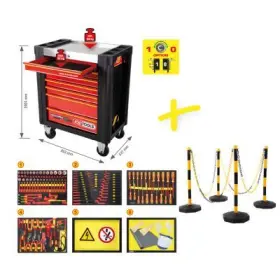 Ks Tools - dielenský vozík pre hybridné vozidlá a elektromobily 164 dielny